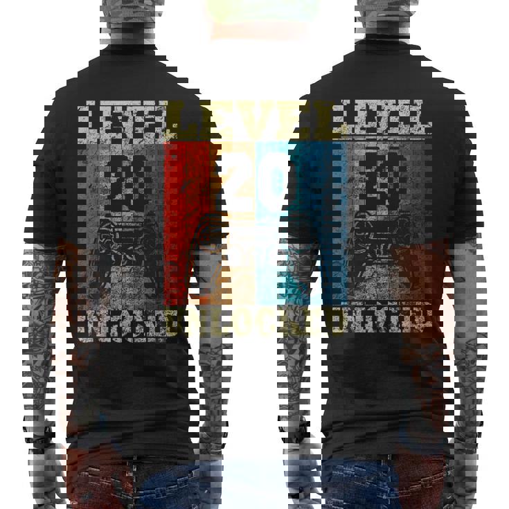 20 Cumpleaños Level Unlockedintage Para Jugadores Camiseta Hombre Estampado Espalda