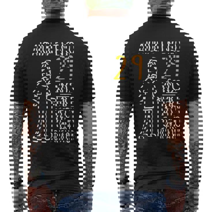 29 Cumpleaños Ahora Tengo 29 Años Divertido Aniversario Camiseta Hombre Estampado Espalda