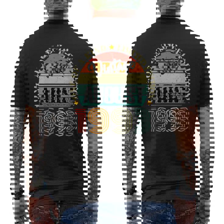 31 Anniintage Agosto 1993 31 ° Compleanno Retro Con Collo A T-shirt da uomo con stampa posteriore