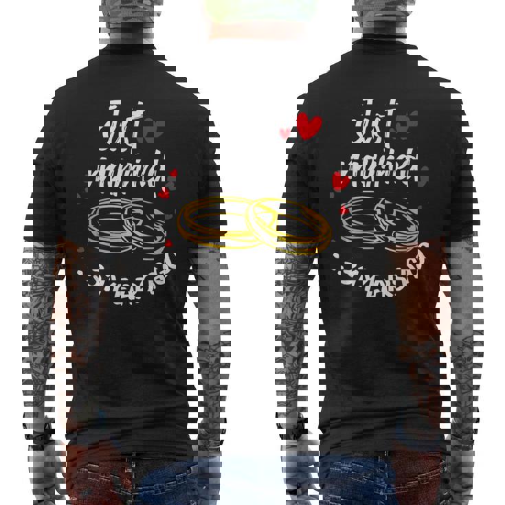 31 Year Ago Just Married Wedding Anniversary Ring Matching Men's T-shirt Back Print