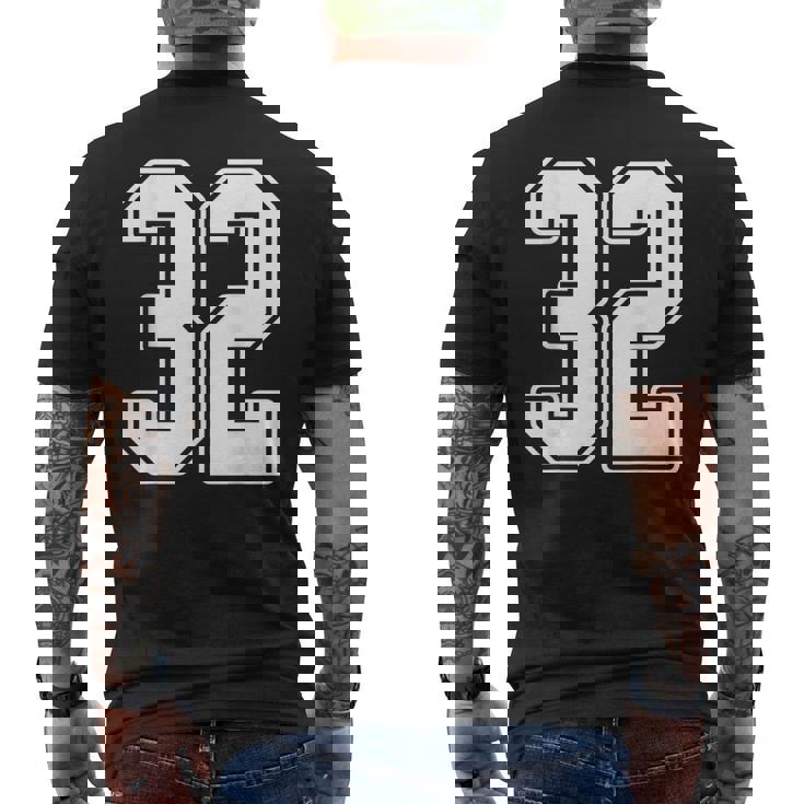 32 De Estilo Jersey Con Diseño De Contorno Blanco Número 32 Camiseta Hombre Estampado Espalda