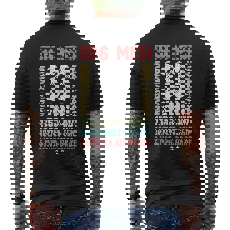 33 Anni Compleanno Donna Uomo Regalo Divertente T-shirt da uomo con stampa posteriore