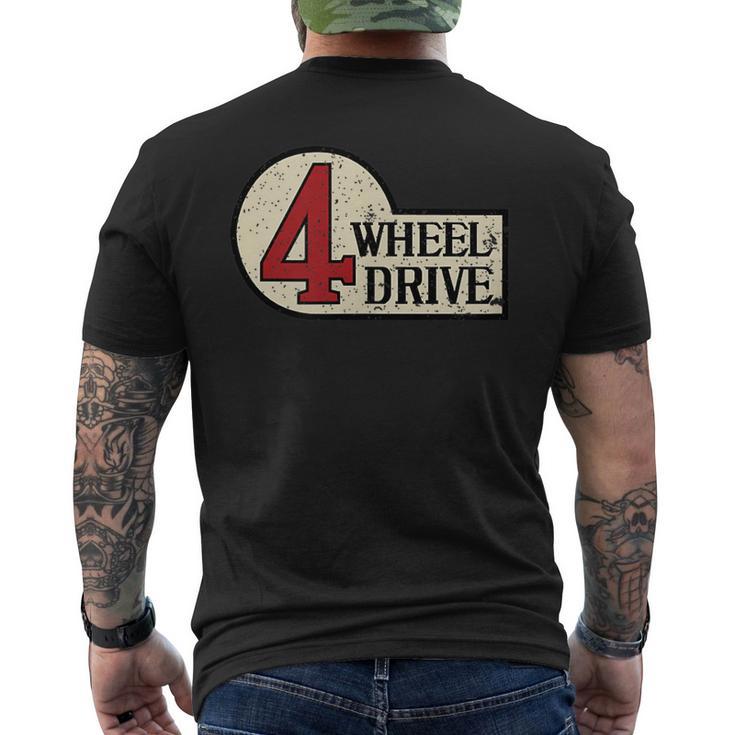 4-Wheel Driveintage 4X4 Overland Emblem 4Wd T-Shirt mit Rückendruck