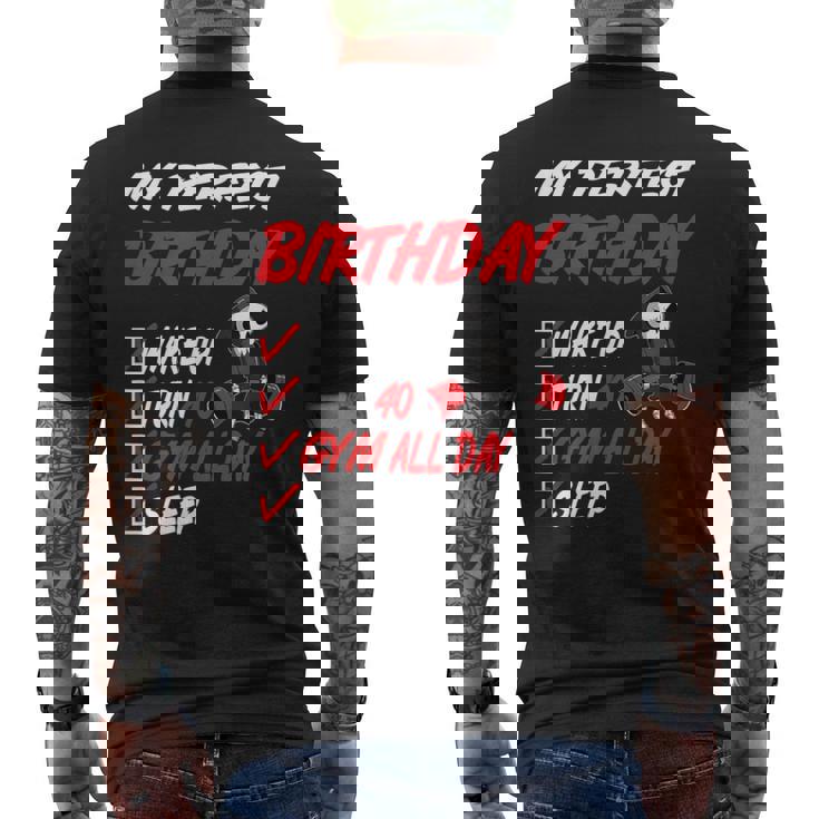 40° Compleanno Perfetto Palestra 40 Anni Fitness T-shirt da uomo con stampa posteriore
