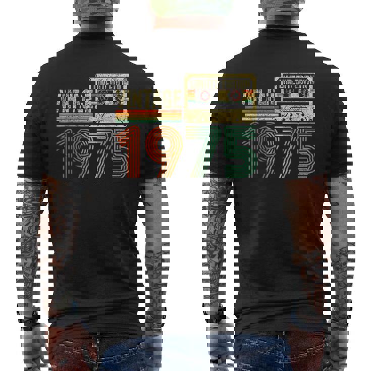 49 Year Old Vintage 1975 49Th Birthday Cassette Tape Men's T-shirt Back Print