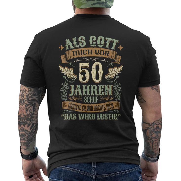 50Th Birthday Als Gott Michor 50 Jahren Schuf Grinste Her T-Shirt mit Rückendruck