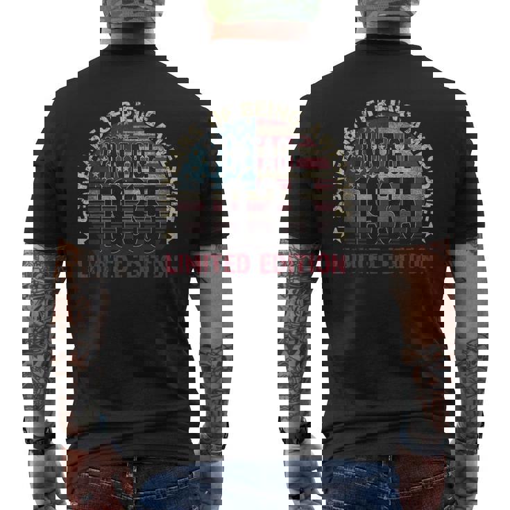 89Th Birthday Vintage Born 1935 Turning 89 Year Old Men's T-shirt Back Print