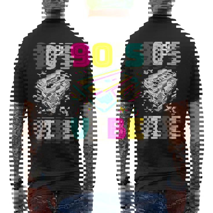90'Sibe Old School 90 Disfraz De Música Para Fiesta De Los Años 90 Camiseta Hombre Estampado Espalda