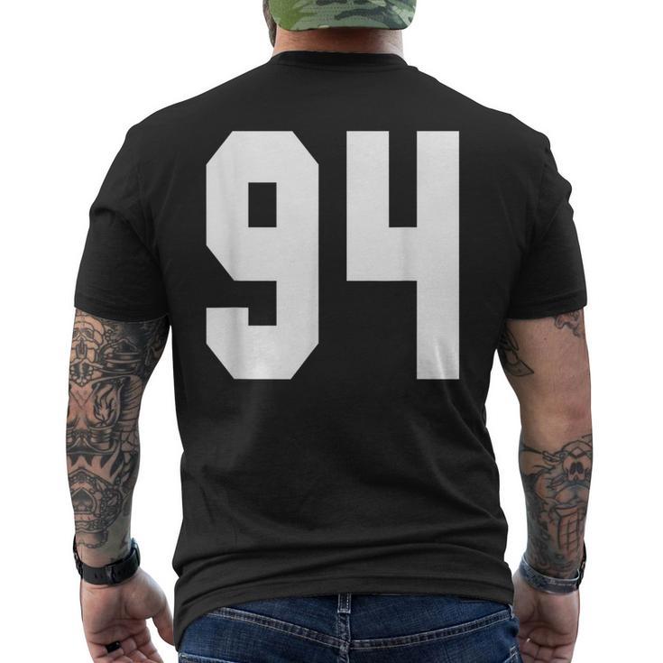 94 Team Sports Jersey Front & Back Number Player Fan Men's T-shirt