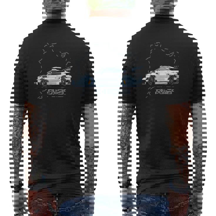 992 Gt3 Rs Silueta Clásico Coche Retrointage 911 Gt3 Rs Camiseta Hombre Estampado Espalda