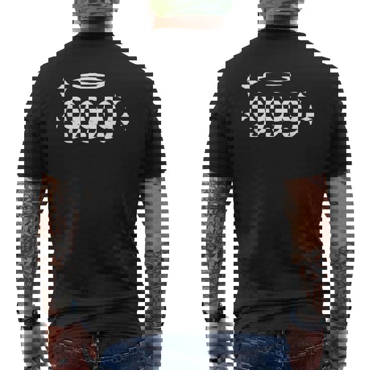 999 Numero Angelo T-shirt da uomo con stampa posteriore