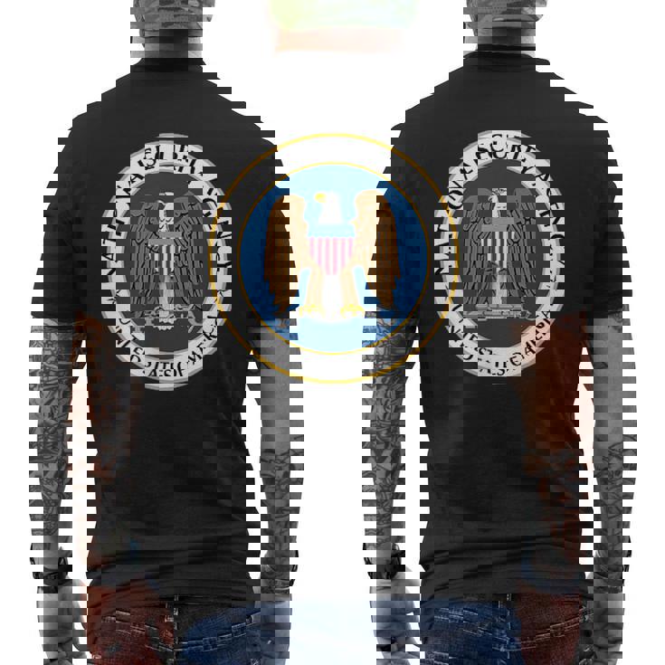 Agenzia Di Sicurezza Nazionale Nsa Intelligence Militare Spy Eagle T-shirt da uomo con stampa posteriore