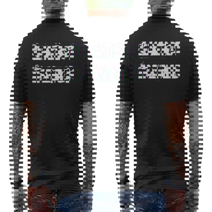 Allenatore Di Chatbot Algoritmo Di Intelligenza Artificiale Nerd Ai T-shirt da uomo con stampa posteriore