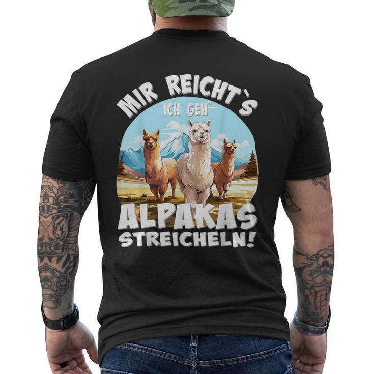 Alpaca And Lamas Mir Reichts Ich Geh Alpakas Streicheln T-Shirt mit Rückendruck