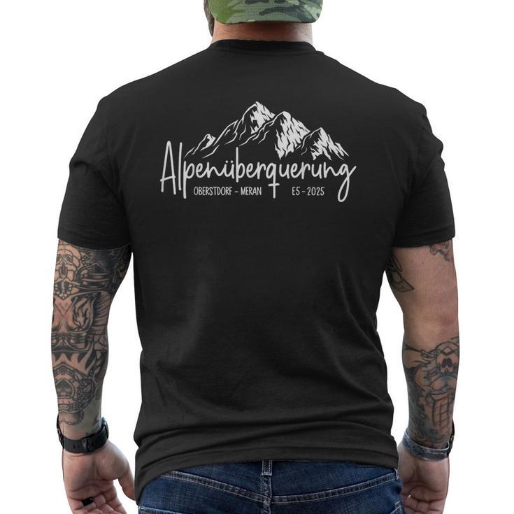 Alpen Überquerung 2025 Alpine Crossing E5 Oberstdorf Merano T-Shirt mit Rückendruck