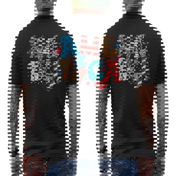 America 4Th Of July Independence Day 1776 Vintage Retro Men's T-shirt Back Print