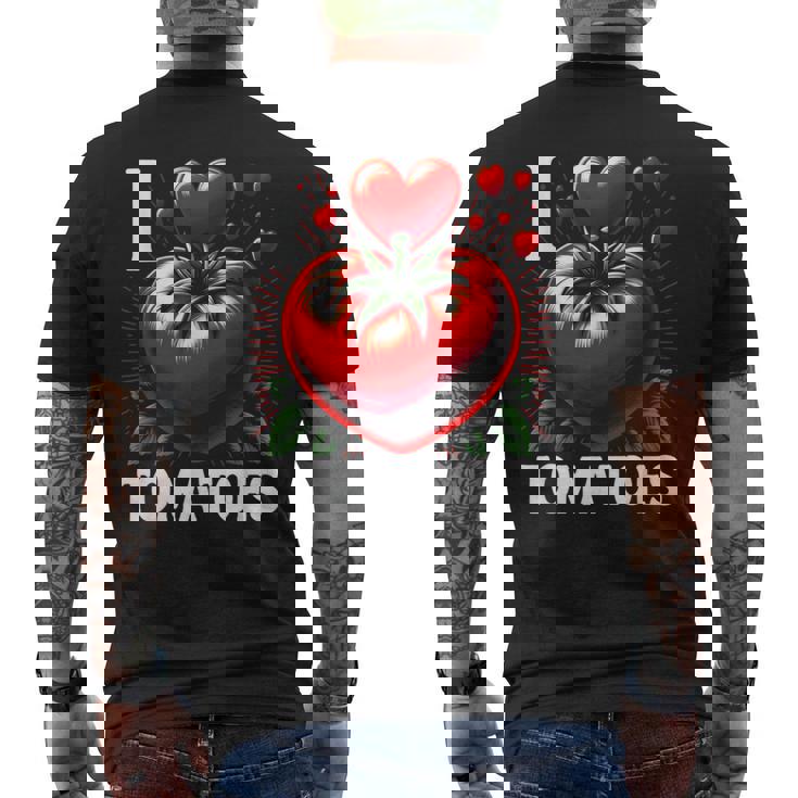 Amo I Pomodori T-shirt da uomo con stampa posteriore