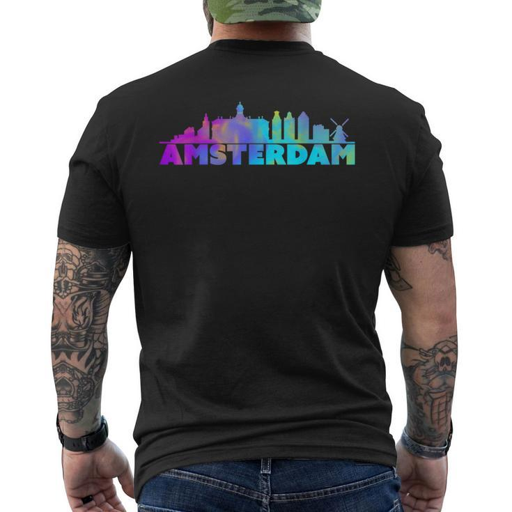 Amsterdam Skyline Netherlands Souvenir T-Shirt mit Rückendruck