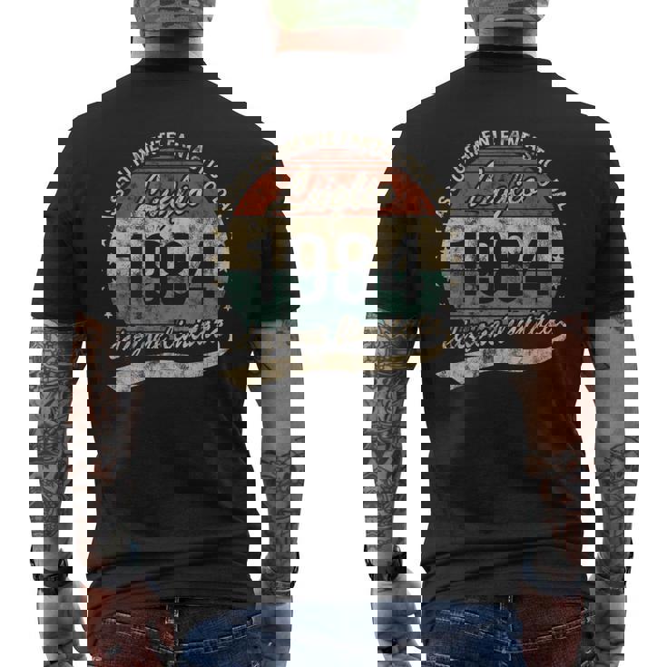 Anni 40 Compleanno Fantastico Dal Luglio 1984 Retrò T-shirt da uomo con stampa posteriore