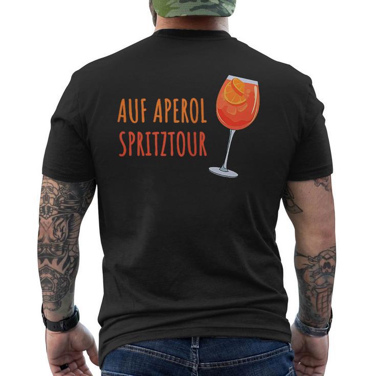 Aperol Bin Auf Aperol Spritztour S T-Shirt mit Rückendruck