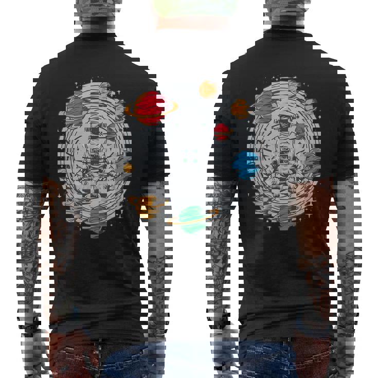 Astronauta Astronomia Astrofisica Osservazione Delle Stelle Meditazione T-shirt da uomo con stampa posteriore