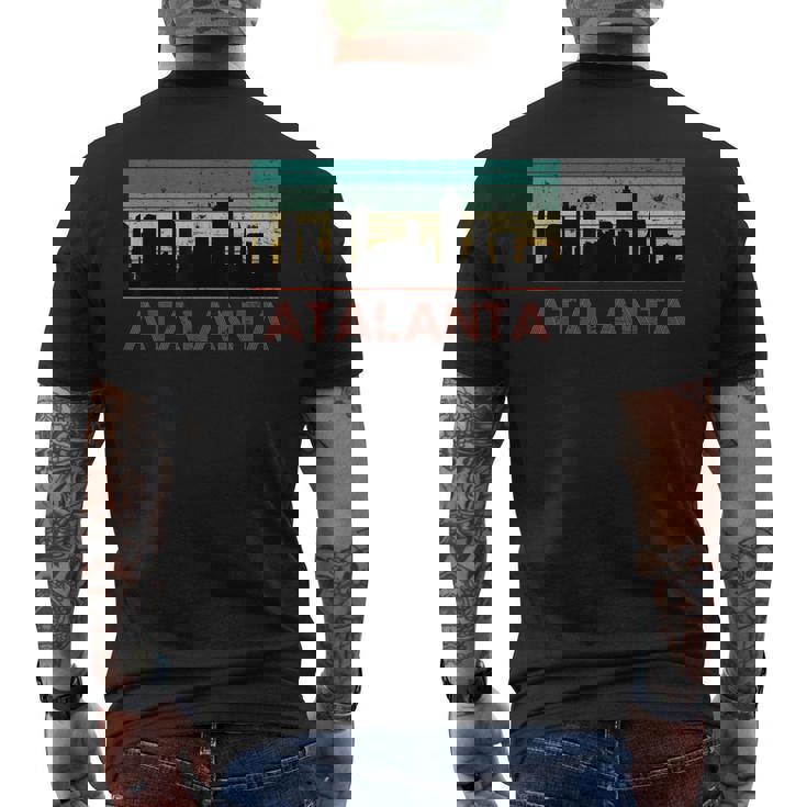 Atalanta City Skyline Retròintageiaggio Souvenir Novità T-shirt da uomo con stampa posteriore