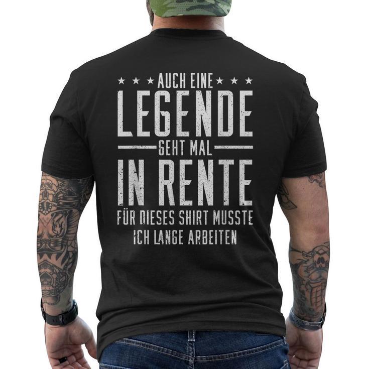 Auch Eine Legende Geht Mal In Rente Rentner Rentnerin T-Shirt mit Rückendruck