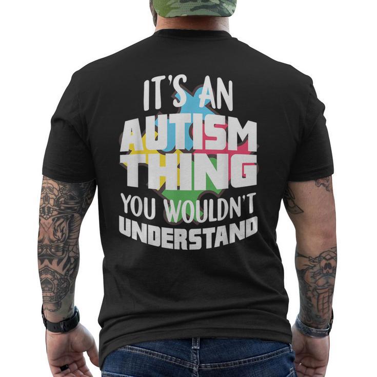 Autismus Lustige Sprüche Autistisch Autist T-Shirt mit Rückendruck