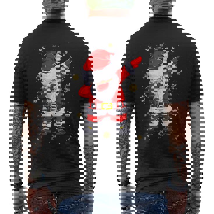 Babbo Natale Danzante Dabbing Babbo Natale Natale T-shirt da uomo con stampa posteriore