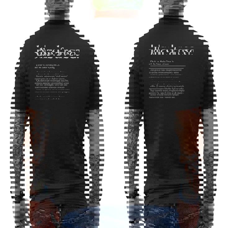Ballare La Fresca Definizione Divertente Stirato Nevio T-shirt da uomo con stampa posteriore