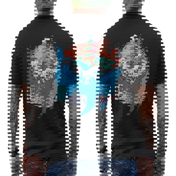 Ballena Japonesa Gran Ola Kanagawa Japón Arteintage Camiseta Hombre Estampado Espalda
