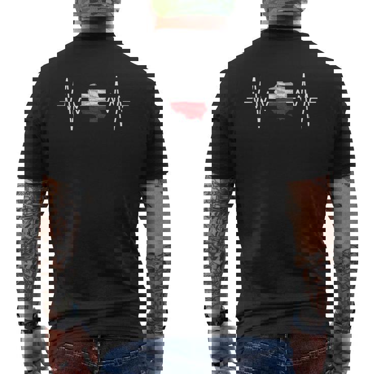 Bandera Polaca Heartbeat Polonia Polonia Polonia Camiseta Hombre Estampado Espalda