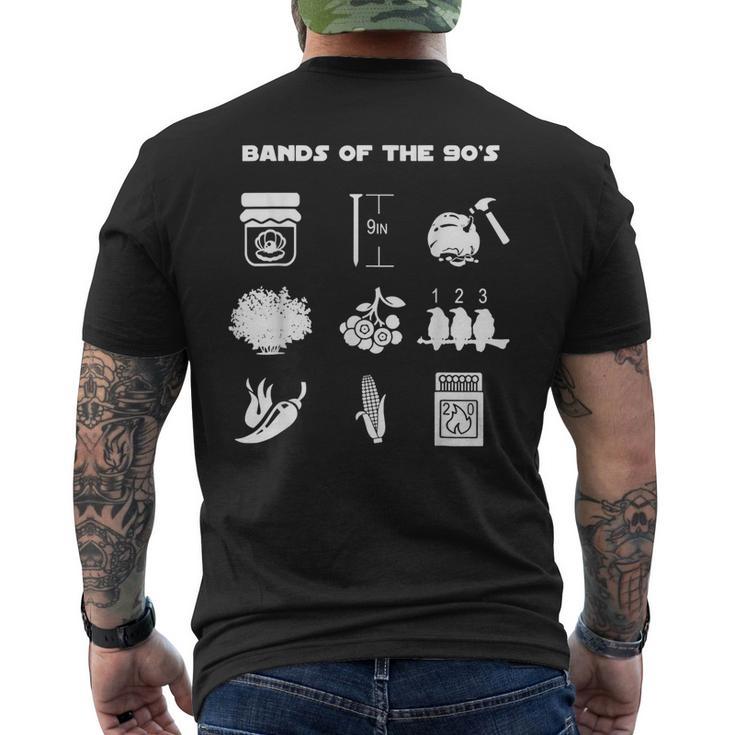 Bands Of The 90'S Men's T-shirt Back Print - Seseable