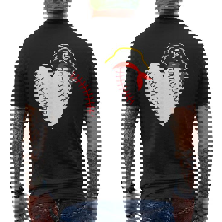 Baseball Pirate For Baseball Player Pitcher Catcher Men's T-shirt Back Print