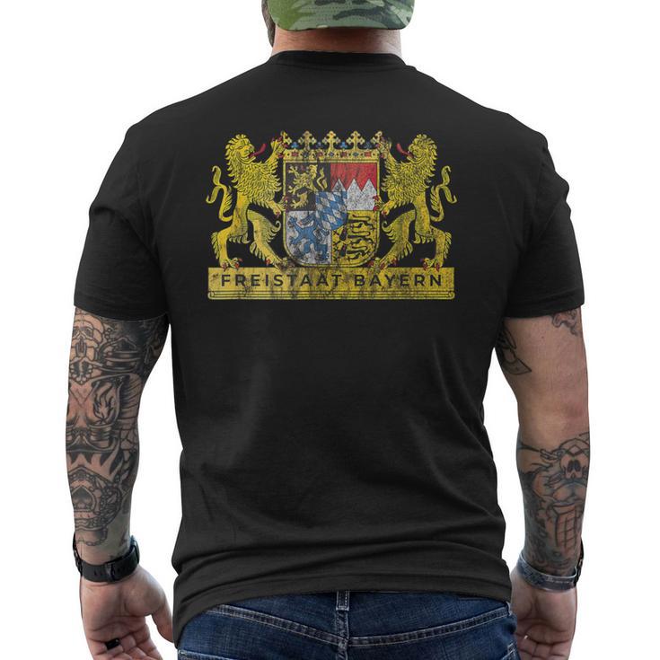 Bayern Freistaat Bavarian T-Shirt mit Rückendruck