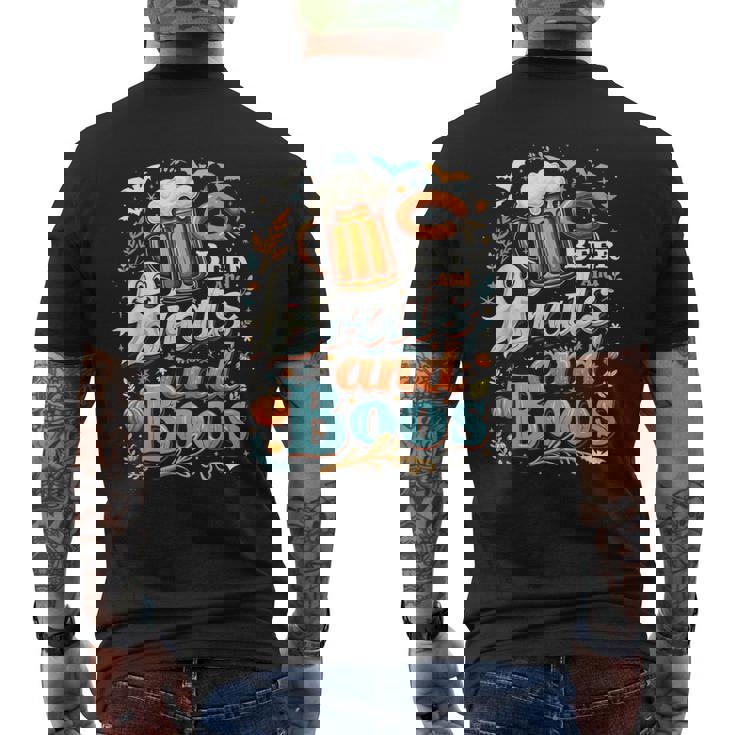Beer Brats And Boos Oktoberfest Vibe With Halloween Men's T-shirt Back Print
