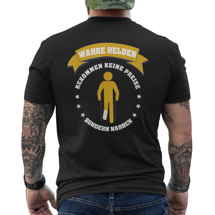 Beinfrruch Gute Besserung Broken Bein T-Shirt mit Rückendruck