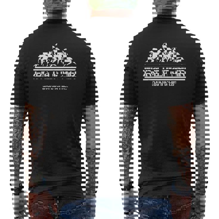 Berge Luf& Bier Scritta Per Arrampicata E Alpinismo T-shirt da uomo con stampa posteriore