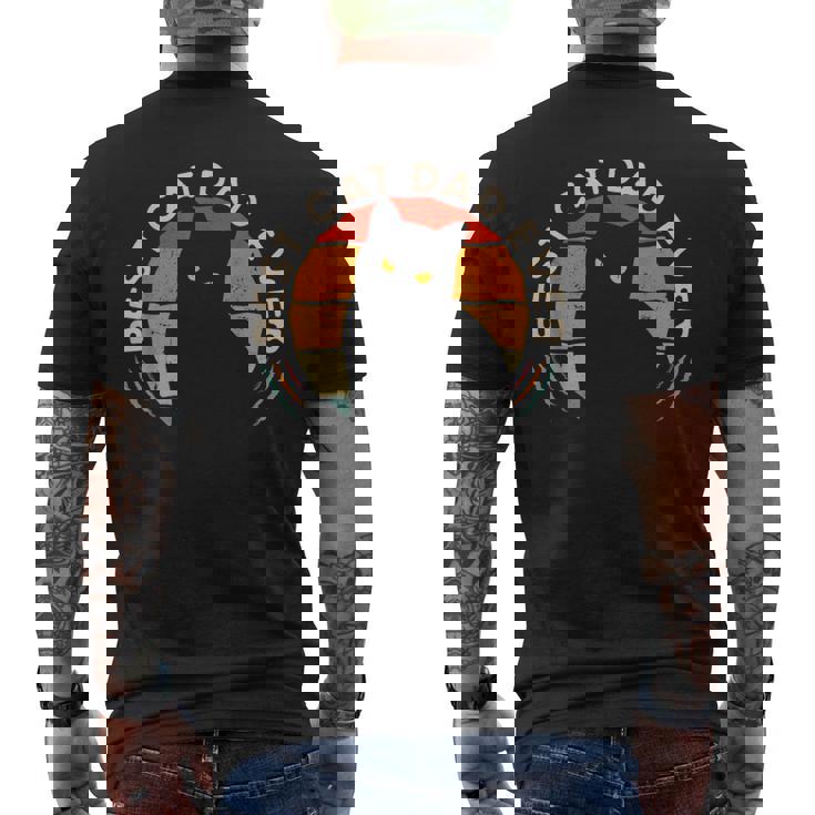 Best Cat Dad Ever Cute Kitten Fatherintage Cat Owner Camiseta Hombre Estampado Espalda