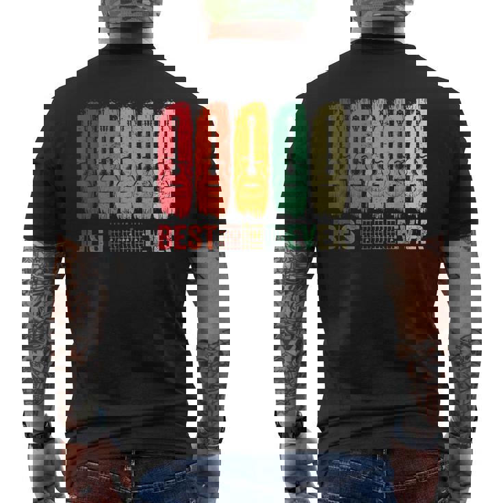 Best Guitarist Dad Ever Guitare Rétro Musicien Père T-shirt imprimé au dos