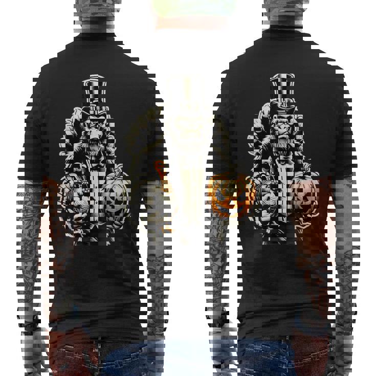 Bigfoot Pellegrino Tacchino Zucca Felice Giorno Del Ringraziamento Divertente T-shirt da uomo con stampa posteriore