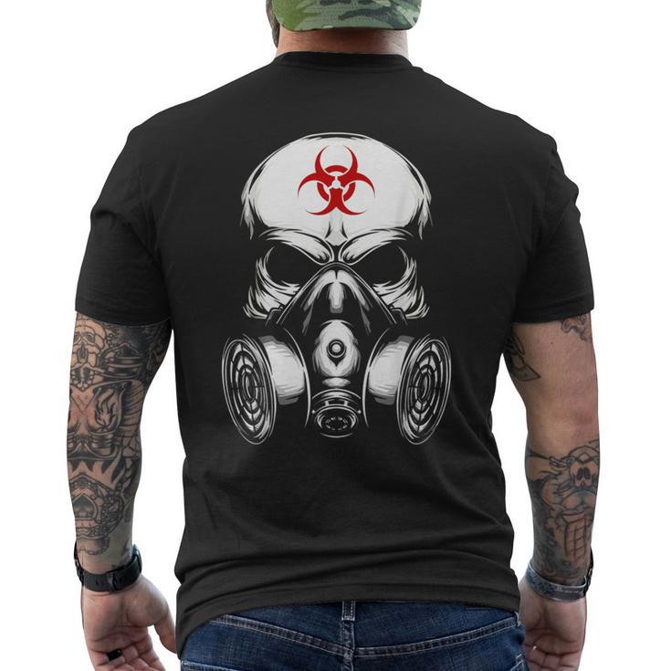 Biohazard Gas Mask Skull T-Shirt mit Rückendruck