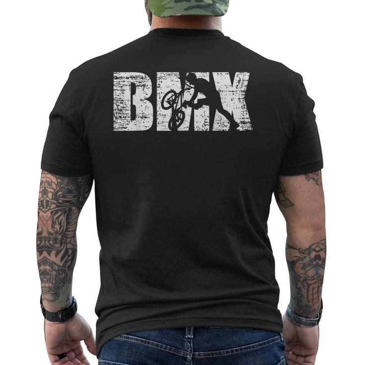 Bmx Distressed Look Bmx-Fahrer Geschenk T-Shirt mit Rückendruck