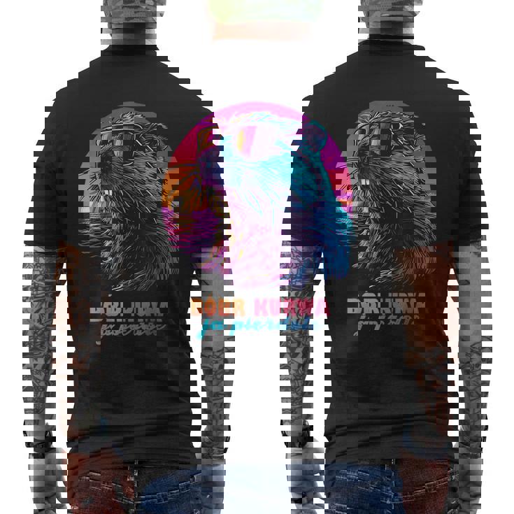 Bober Bobr Kurwa Castoro T-shirt da uomo con stampa posteriore