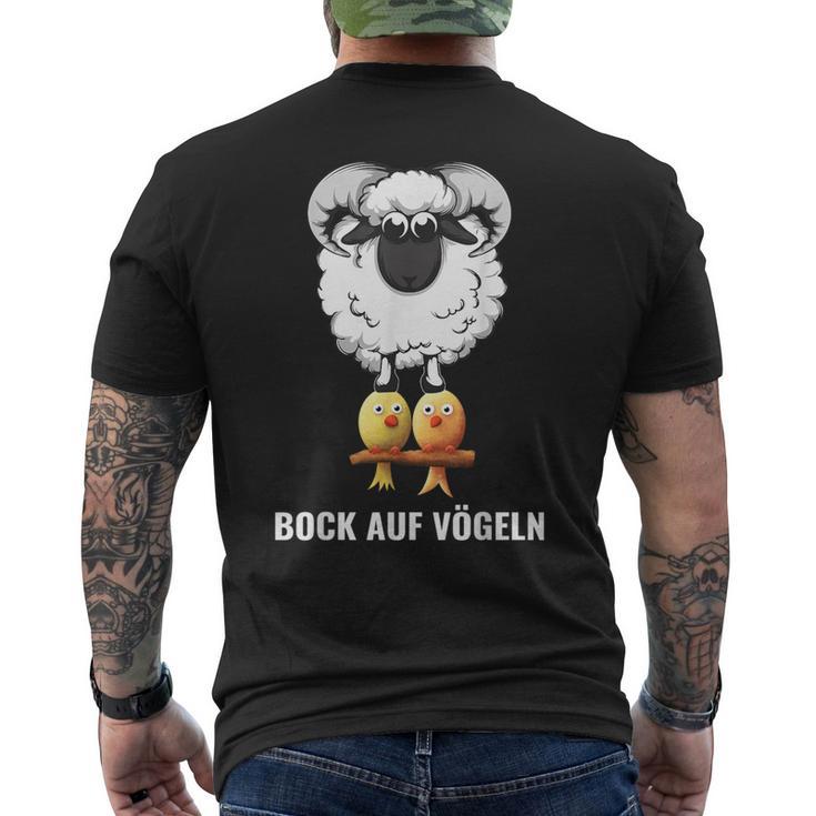 Bock Aufogelgeln Berideutig Sheep Bird Sheep T-Shirt mit Rückendruck