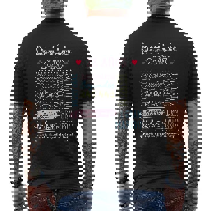 Bodas De Ámbar 28 Años Aniversario De Boda Regalo Camiseta Hombre Estampado Espalda
