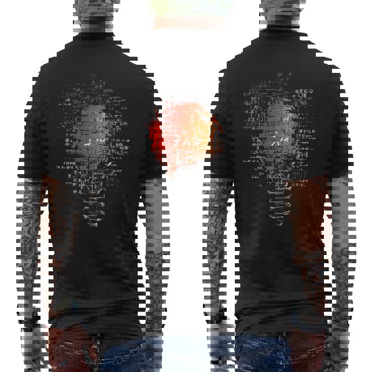 Bombilla Texto Arte Dibujo Gráfico Motivo Camiseta Hombre Estampado Espalda