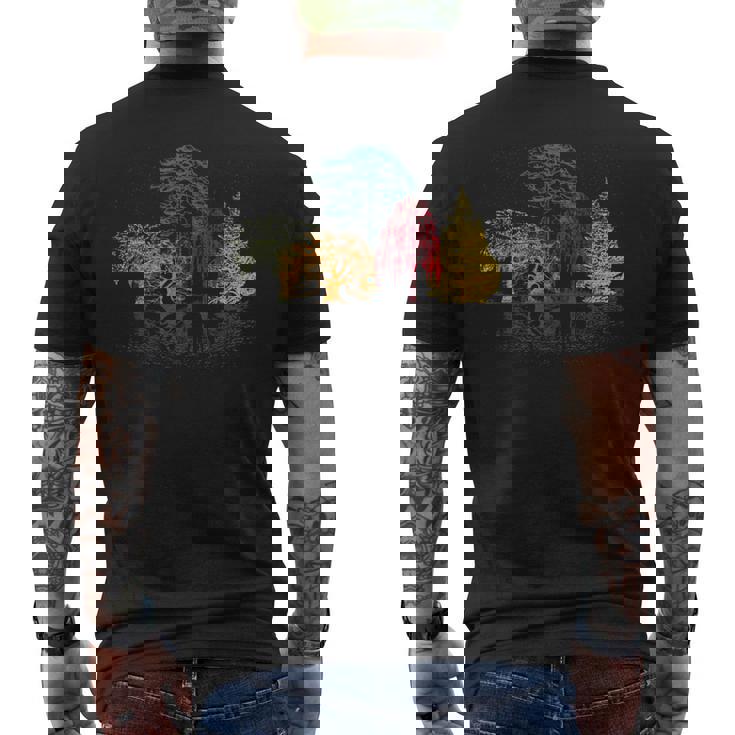 Bosque Reflejo Montaña Árboles Lago Naturaleza Camiseta Hombre Estampado Espalda