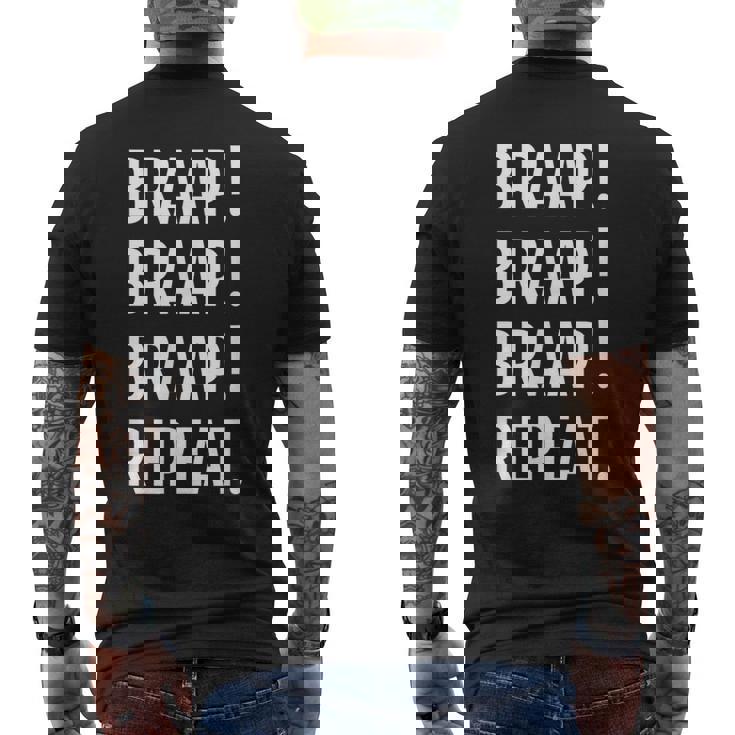 Braap Ripetere Mx Moto Motocross Dirt Bike T-shirt da uomo con stampa posteriore