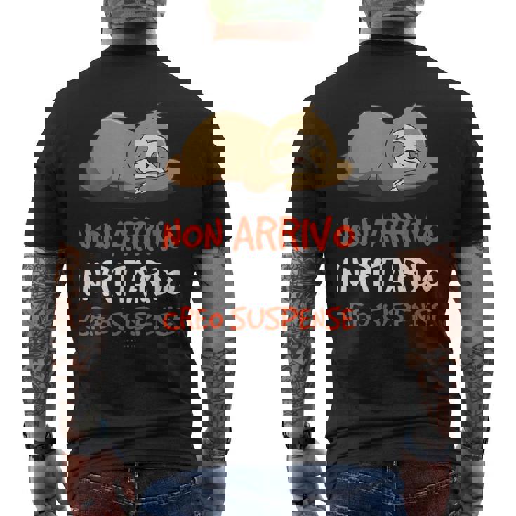 Bradipo Regalo Ritardatario Crea Suspense T-shirt da uomo con stampa posteriore